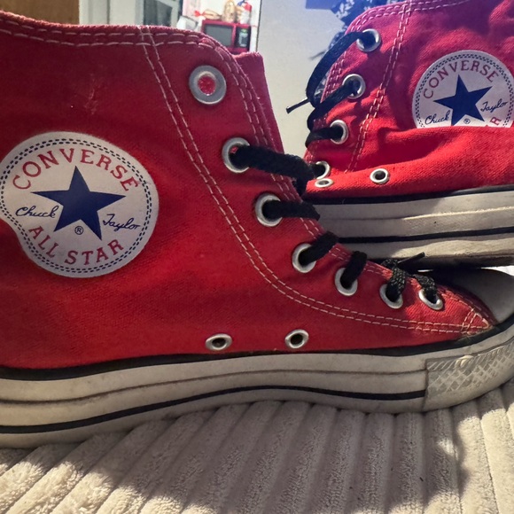 Converse Red High-Top Sneakers - Picture 10 of 12